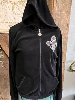 ANKH ROYALTY Y2K Velour Zip Up Hoodie Sz L